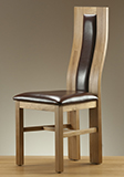 Oak With Leather Dining Chairs