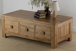 Oakdale Solid Oak 6 Drawer Coffee Table (3 drawers each side)