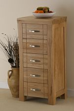 Andorra Solid Oak 5 Drawer Chest