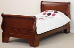 Sleigh Solid Mahogany Single Bed