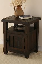 Baku Dark Mango 1 Door Bedside Cabinet