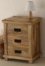 Baku Light Mango 3 Drawer Bedside Cabinet