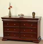 Sleigh Solid Mahogany 6+2 Large Chest of Drawers
