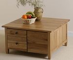 Chaucer Solid Oak Square Coffee Table