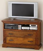 Corsica Brown Teak Mango Corner TV/DVD Cabinet