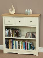 Cotswold Cream Painted Shaker Solid Oak 36" Low Wide Display Unit