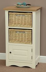 Cotswold Cream Painted Shaker Solid Oak Bookcase / Storage Unit