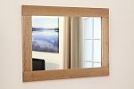 750mm x 1100mm Contemporary Mirror with Solid Oak Frame