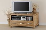 Newark Solid Oak Widescreen TV / DVD / VCR Cabinet