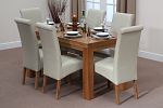 Chunky 5ft x 2ft 6" Solid Oak Dining Set