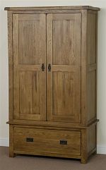 Rustic Oak Wardrobe 