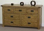 Rustic Oak 3+4 Drawer Chest 