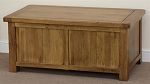 Rustic Oak Blanket Box 