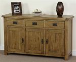 Rustic Solid Oak Large Sideboard