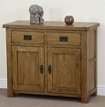 Rustic Solid Oak Small Sideboard