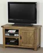 Rustic Solid Oak TV Cabinet