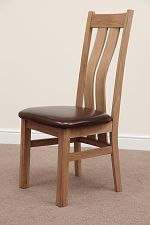 Arched Back Solid Oak Dining Chair