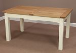 5ft x 3ft Cotswold Cream Painted Shaker Solid Oak Extending Dining Table
