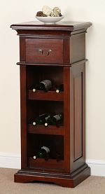 Louis Philippe Solid Mahogany Wine Rack
