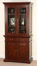 Louis Philippe Solid Mahogany Display Cabinet
