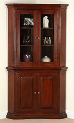 Louis Philippe Solid Mahogany Corner Cabinet