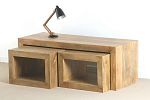 Mantis Light Solid Mango Solid 3 Cube Nest of Tables