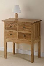 Cairo Wide Solid Oak 4 Drawer Chest
