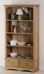 Cairo Tall Bookcase in Solid Oak