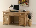 Newark Solid Oak Computer Desk