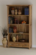 Newark Solid Oak Tall Bookcase