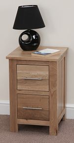 Rivermead Solid Oak 2 Drawer Bedside Chest