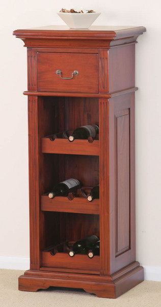 Louis Philippe Solid Mahogany Wine Rack