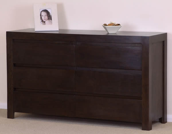 Pablo Dark Mango 6 Drawer Chest