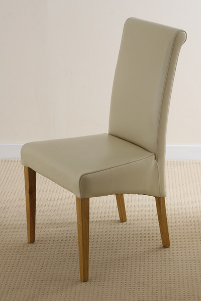 http://www.awin1.com/awclick.php?awinmid=2152&awinaffid=71703&p=http://www.oakfurnitureland.co.uk/furniture/scroll-back-leather-dining-chair-with-oak-legs-cream/326.html Scroll Back Leather Dining Chair with oak legs