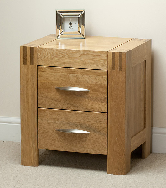 Alto Natural Solid Oak Bedside Table Bedroom Furniture