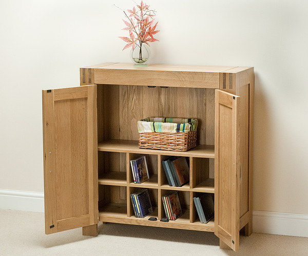 Alto Natural Solid Oak Media Storage Unit