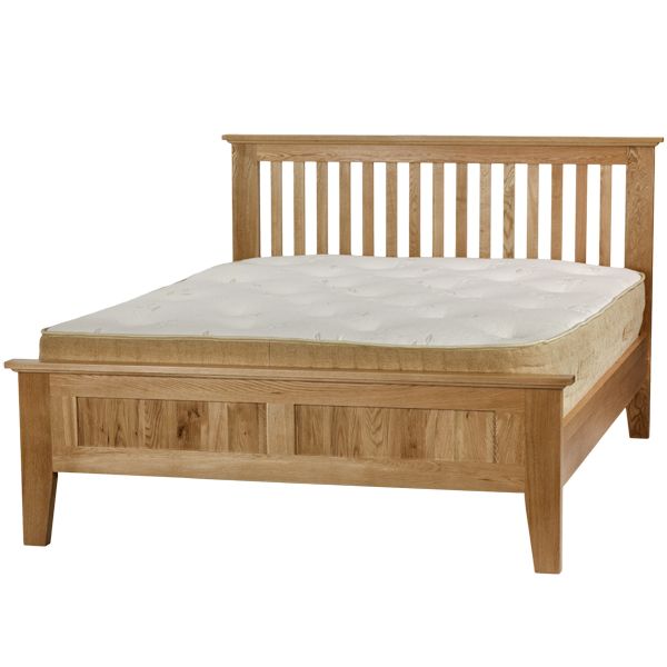 Bevel Natural Solid Oak 5ft KingSize Bed Bedroom Furniture