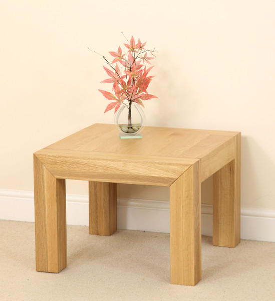 Fresco Natural Solid Oak Side Table Living Room Furniture
