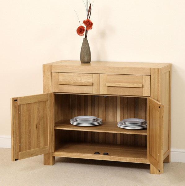 Fresco Natural Solid Oak Small Sideboard Oak Furniture Land
