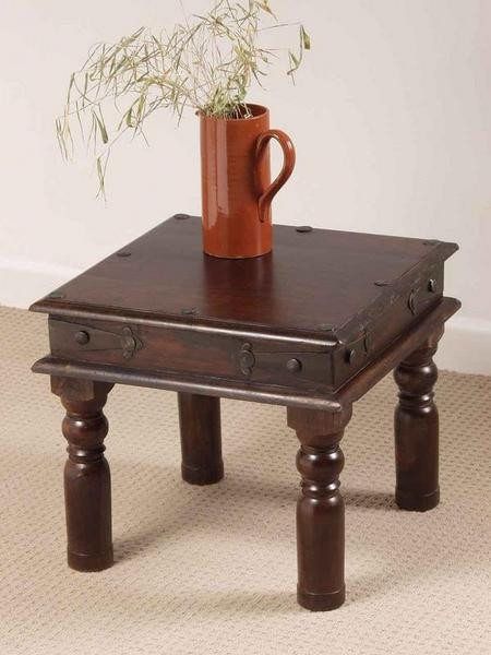 Oak Furniture Land Jaiphur Dark 18 Side Table