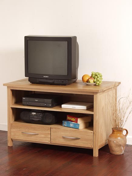 Oak Furniture Land Jaiphur LIGHT TV / DVD / VCR Cabinet