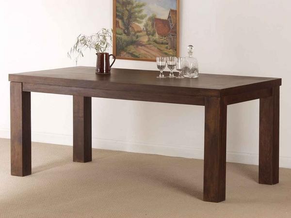 Oak Furniture Land Mantis Dark Solid Mango 5ft Dining Table