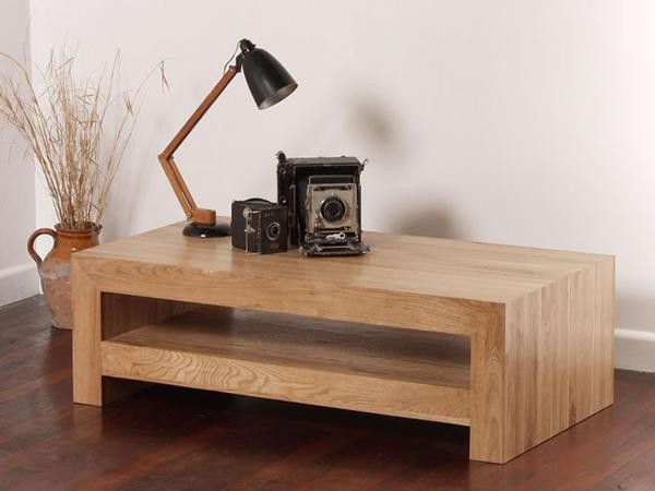 Oak Furniture Land Nero Solid Oak Coffee Table