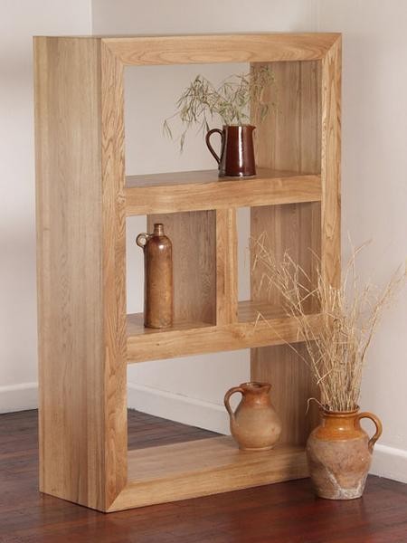 Oak Furniture Land Nero Solid Oak Bookcase / Storage Unit