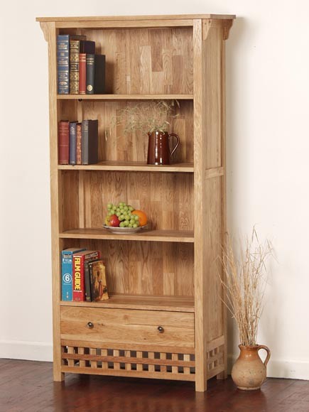 Oak Furniture Land Zenda Solid Oak Bookcase / Storage Unit