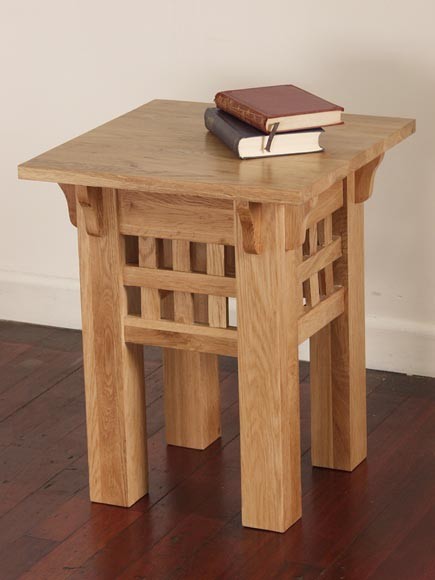Oak Furniture Land Zenda Solid Oak Lamp Table