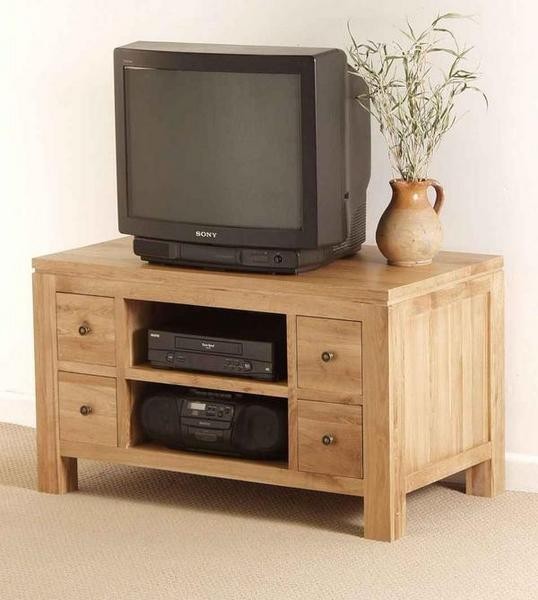 Dakar Solid Oak TV / DVD / VCR Cabinet