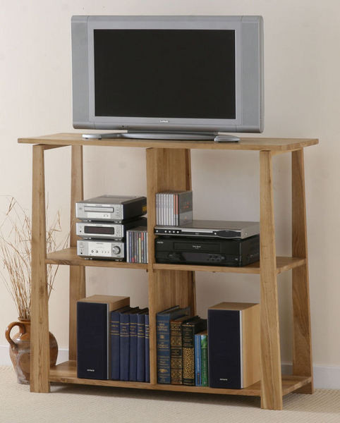 Oak Furniture Land Jakarta Solid Oak Bookcase / Display Unit /