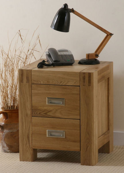 Oak Furniture Land Forseti Solid Oak Bedside Chest / side cabinet