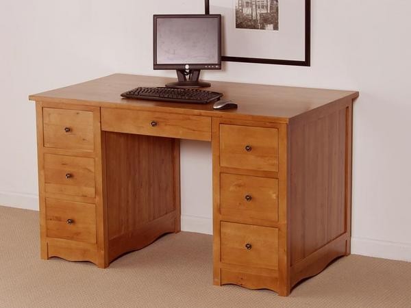 Cairo Computer Desk / Dressing Table in Medium Oak